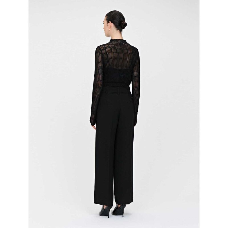 Veronika Maine Sheer Wave Funnel Neck Knit image number 1
